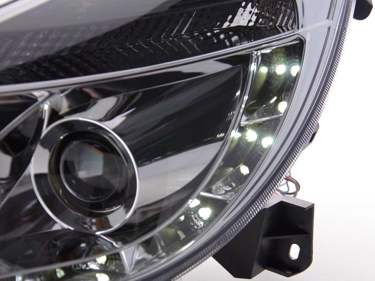 Scheinwerfer Set Daylight LED TFL-Optik Opel Corsa D  06- chrom – Bild 5