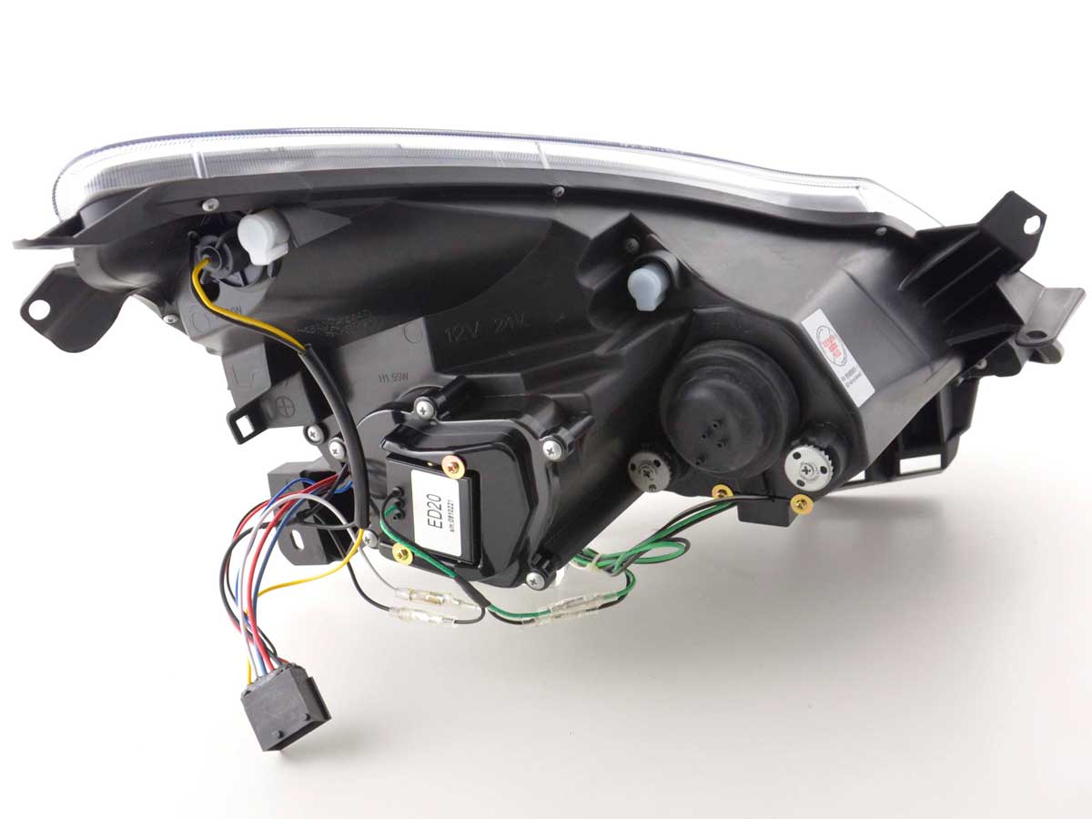 Scheinwerfer Set Daylight LED TFL-Optik Opel Corsa D  06- chrom – Bild 7