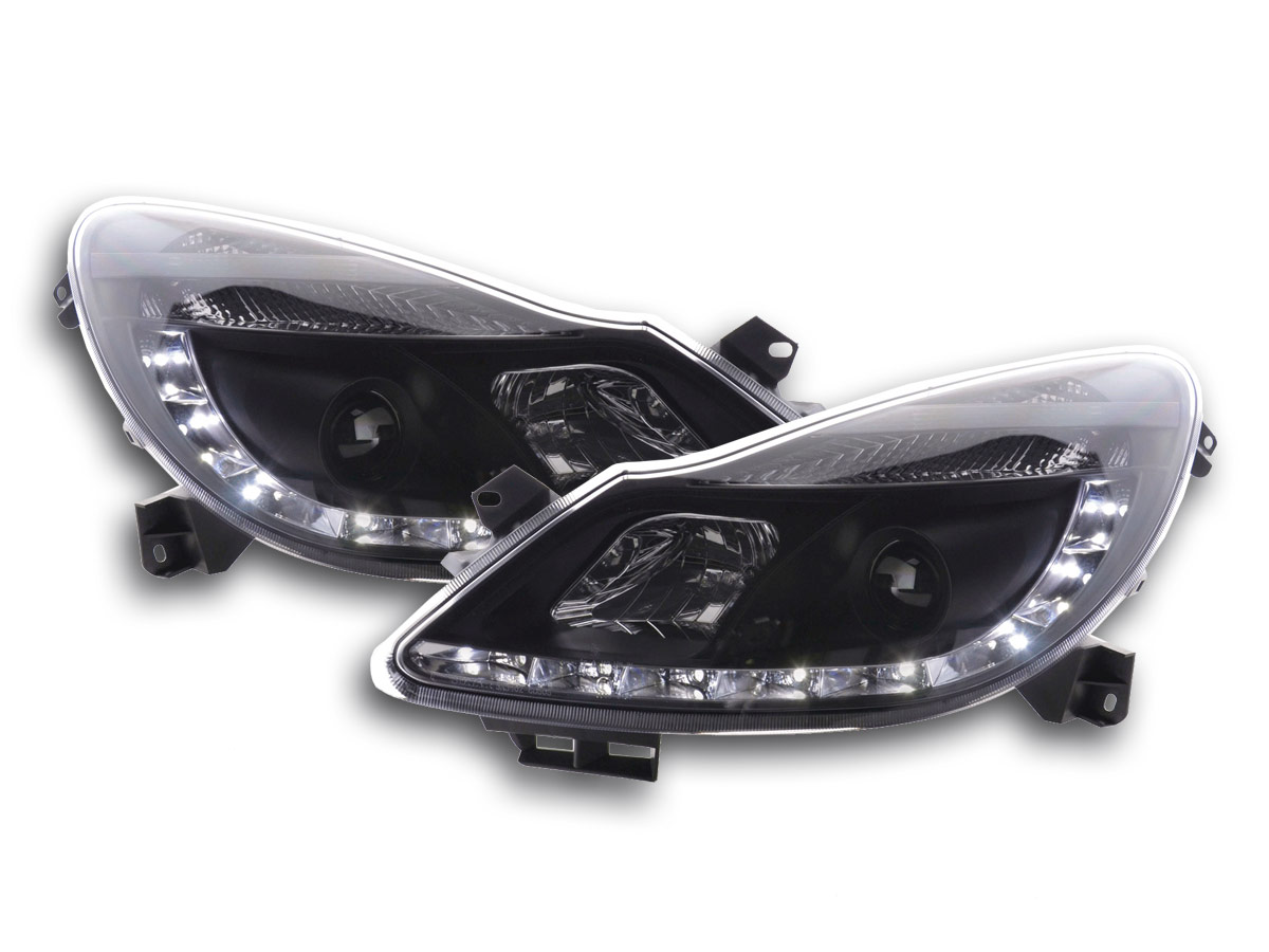 Scheinwerfer Set Daylight LED TFL-Optik Opel Corsa D  06- schwarz
