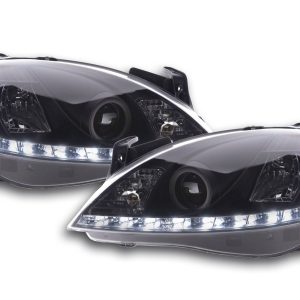 Scheinwerfer Set Daylight LED Tagfahrlicht Opel Corsa C  01-06 schwarz