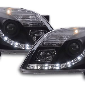 Scheinwerfer Set Daylight LED TFL-Optik Opel Vectra C 02-05 schwarz