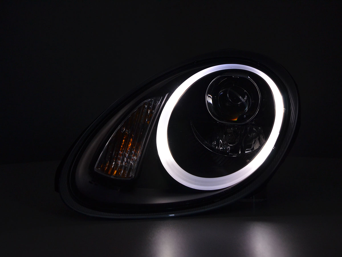 Scheinwerfer Set Daylight LED TFL-Optik Porsche Boxster (987)  04-08 schwarz – Bild 2