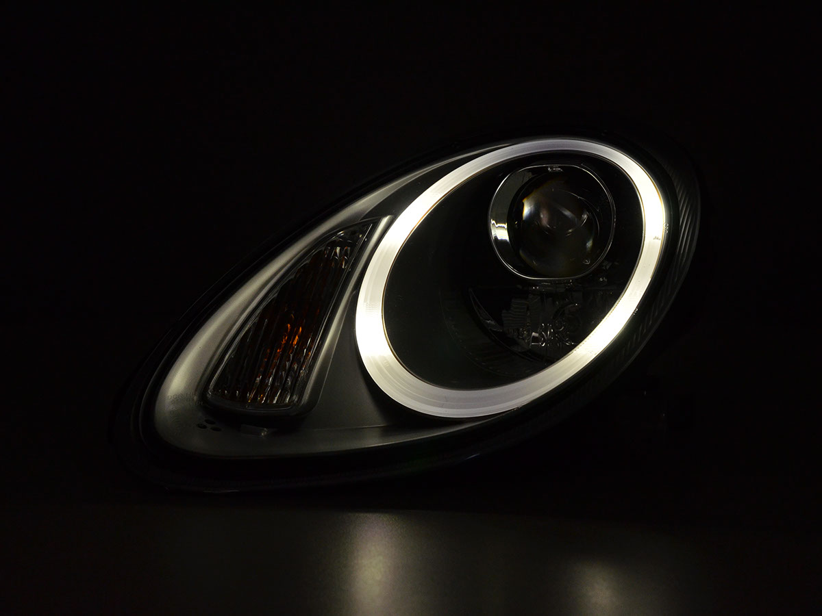 Scheinwerfer Set Xenon Daylight LED TFL-Optik Porsche Boxster (987)  04-08 silber – Bild 2