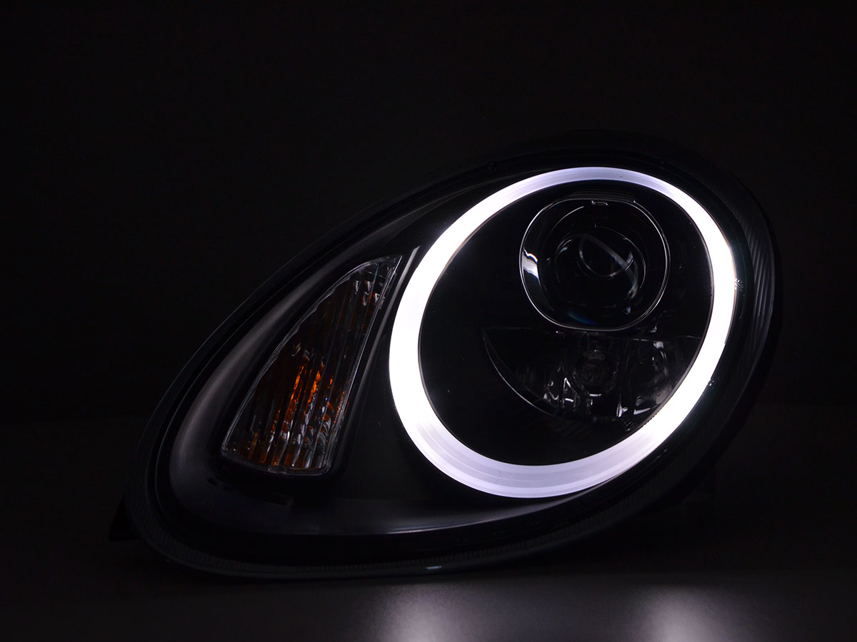 Scheinwerfer Set Xenon Daylight LED TFL-Optik Porsche Boxster (987)  04-08 schwarz – Bild 2