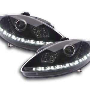 Scheinwerfer Set Daylight LED Tagfahrlicht Seat Leon 1P 09- schwarz