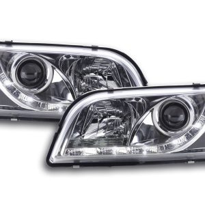 Scheinwerfer Set Daylight LED TFL-Optik Volvo S40/V40 Typ V 96-04 chrom