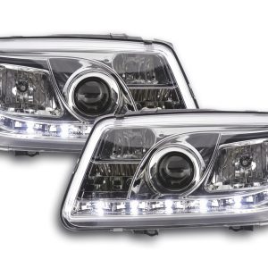 Scheinwerfer Set Daylight LED TFL-Optik VW Bora Typ 1J 99-04 chrom