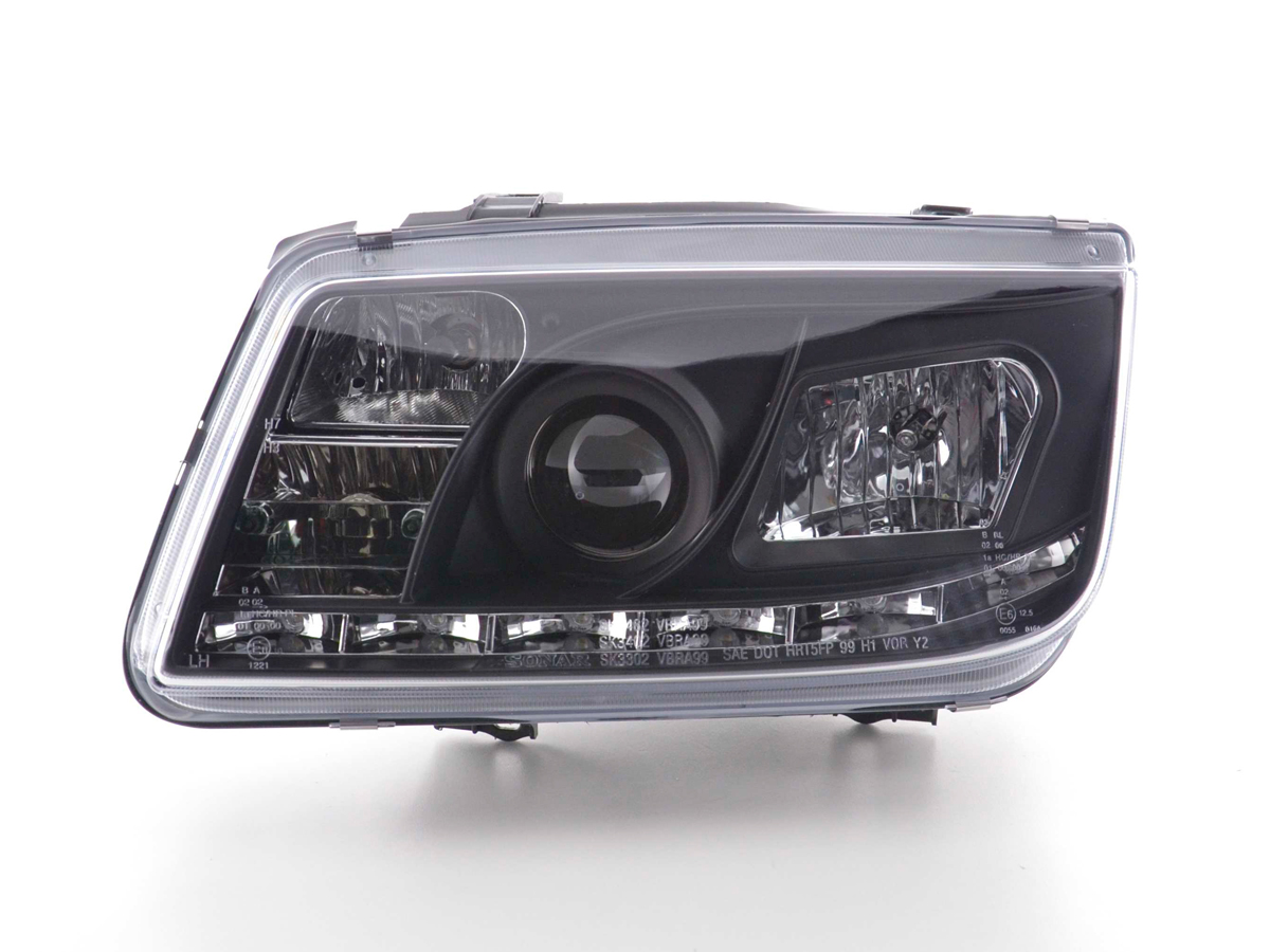 Scheinwerfer Set Daylight LED TFL-Optik VW Bora Typ 1J  99-04 schwarz – Bild 4