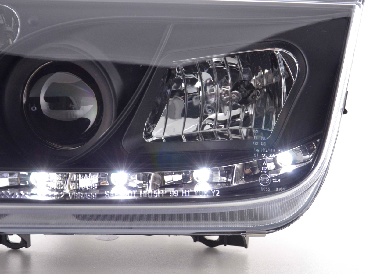 Scheinwerfer Set Daylight LED TFL-Optik VW Bora Typ 1J  99-04 schwarz – Bild 5