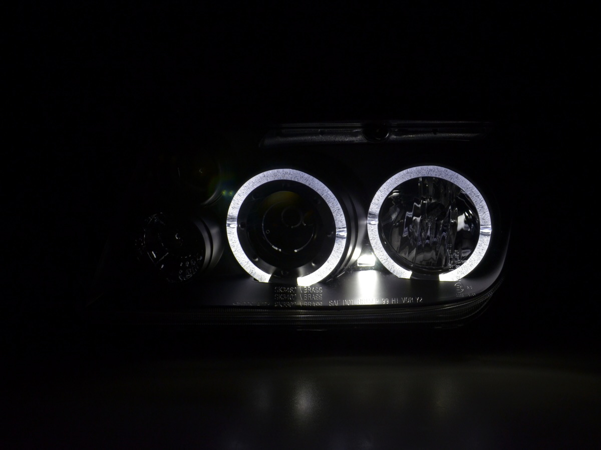 Scheinwerfer Set VW Bora Typ 1J  98-05 schwarz für Rechtslenker – Bild 2