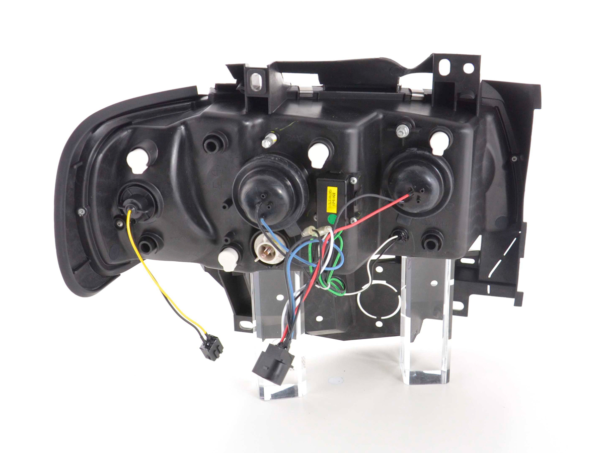 Scheinwerfer Set Daylight LED TFL-Optik VW Bus Typ T4  96-03 schwarz – Bild 7