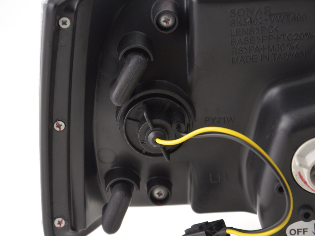 Scheinwerfer Set Daylight LED TFL-Optik VW Bus Typ T4  90-96 schwarz für Rechtslenker – Bild 7