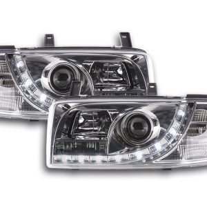 Scheinwerfer Set Daylight LED TFL-Optik VW Bus Typ T4  90-03 chrom