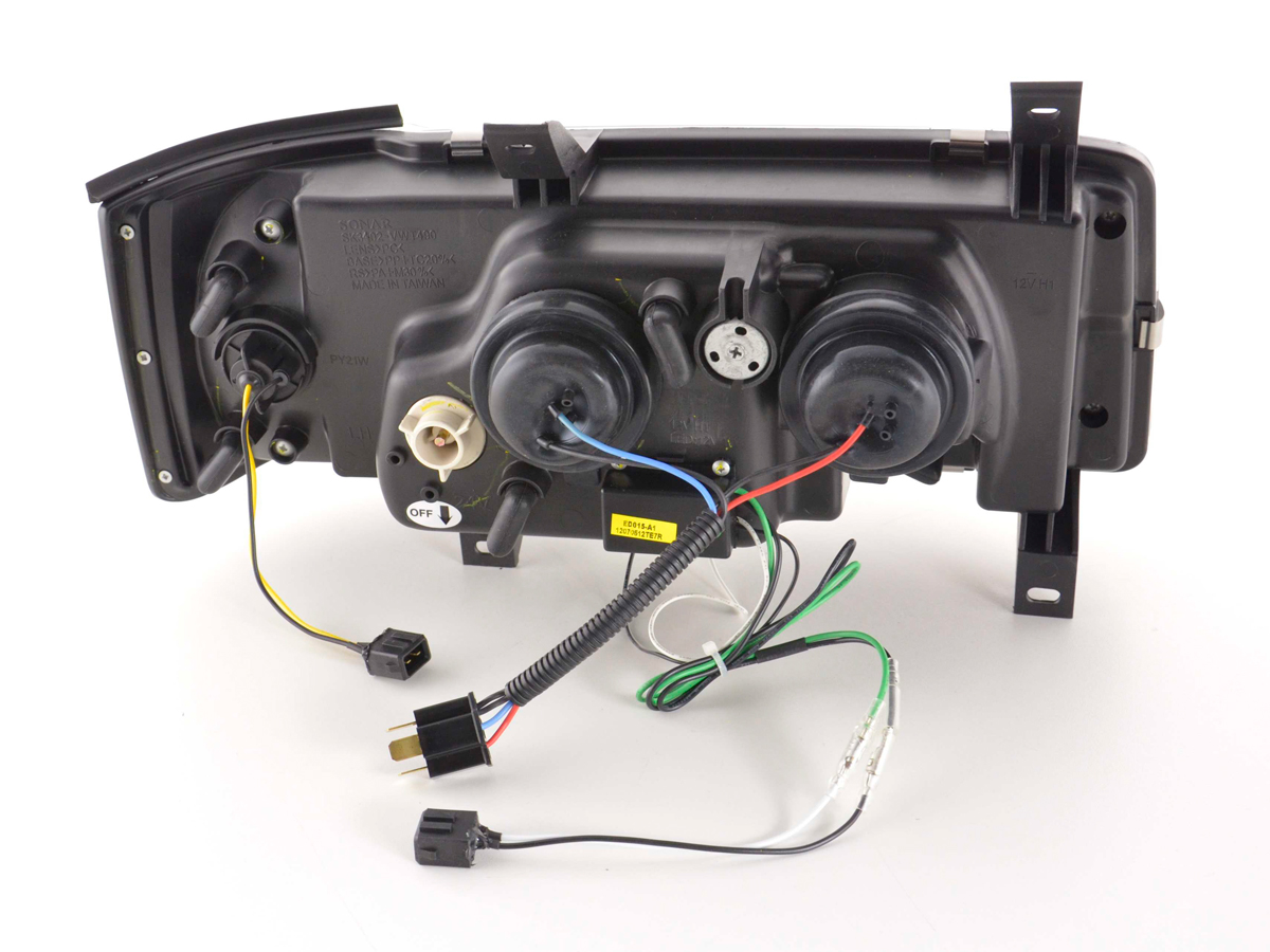 Scheinwerfer Set Daylight LED TFL-Optik VW Bus Typ T4  90-03 chrom – Bild 7