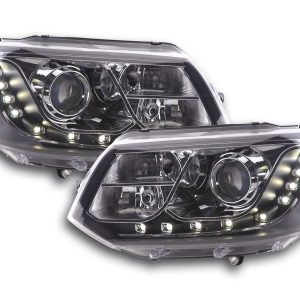 Scheinwerfer Set Daylight LED Tagfahrlicht VW Bus T5 ab 2010 schwarz