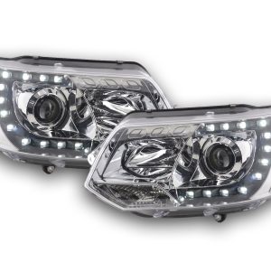 Scheinwerfer Set Daylight LED Tagfahrlicht VW Bus T5 ab 2009 chrom