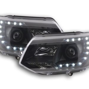 Scheinwerfer Set Daylight LED Tagfahrlicht VW Bus T5 ab 2009 schwarz