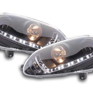 Scheinwerfer Set Daylight LED TFL-Optik VW Golf 5 Typ 1K 03-08 schwarz