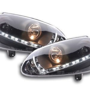 Scheinwerfer Set Daylight LED Tagfahrlicht VW Golf 5 Typ 1K 03-08 schwarz