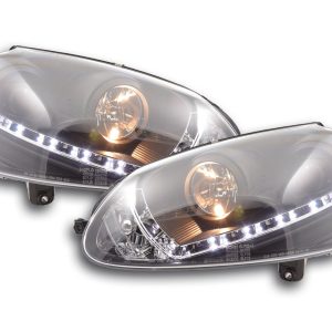 Scheinwerfer Set Daylight LED TFL-Optik VW Golf 5 Typ 1K 03-08 schwarz für Rechtslenker