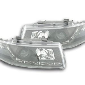 Scheinwerfer Set Daylight LED TFL-Optik Seat Leon Typ 1M 99-05 schwarz