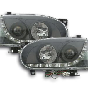 Scheinwerfer Set Daylight LED Tagfahrlicht VW Golf 3 91-97 schwarz