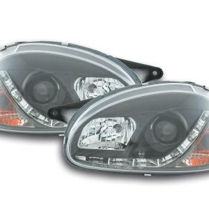 Scheinwerfer Set Daylight LED TFL-Optik Opel Corsa B  94-00 schwarz