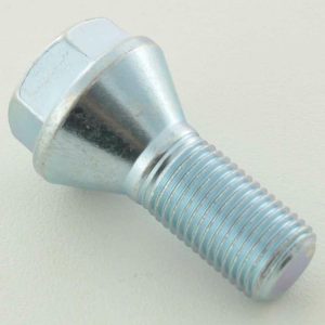 Radschraube einzeln Kegelbund Gewindelänge 21mm M12x1,25 silber