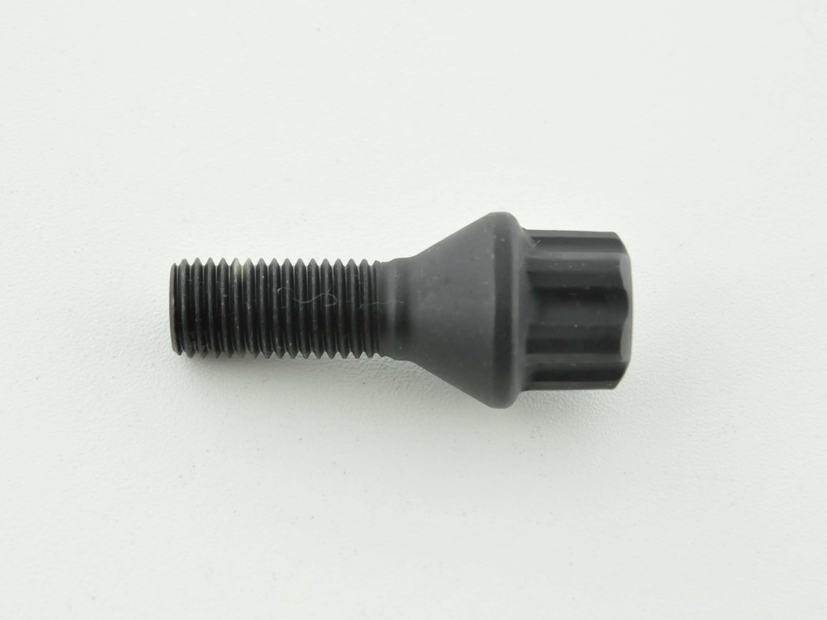 Radschraube einzeln Schaftlänge 28mm Kegelbund schwarz M12x1,5 – Bild 4