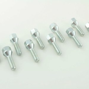 Radschrauben Set (10 Stk.) Kegelbund Schaftlänge 50mm M12x1,25 silber