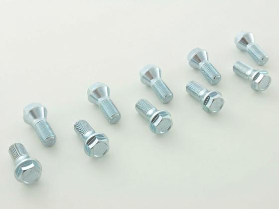 Radschrauben Set (10 Stk.) Schaftlänge 24,2mm Kegelbund Kurzkopf silber M12x1,5 – Bild 3