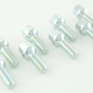 Radschrauben Set (8 Stk.) Schaftlänge 35mm Kugelbund silber M12x1,5