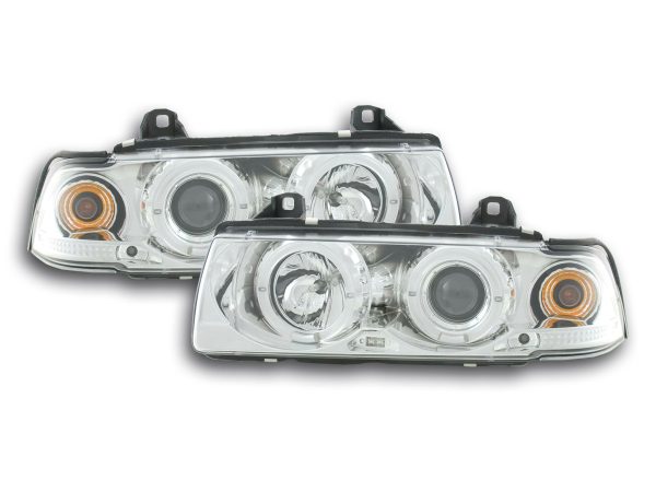 Scheinwerfer Set BMW 3er Limo Typ E36  92-98 chrom