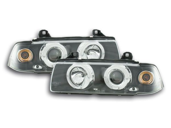 Scheinwerfer Set BMW 3er Coupe Typ E36  92-98 schwarz