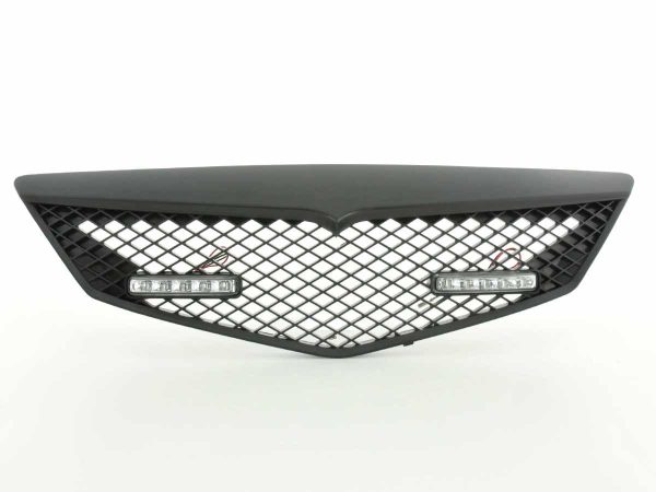 Sportgrill mit Positionslicht Frontgrill Mazda 2 Typ DY  03-07 schwarz