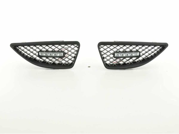 Sportgrill mit Positionslicht Frontgrill Renault Megane  99-02 schwarz