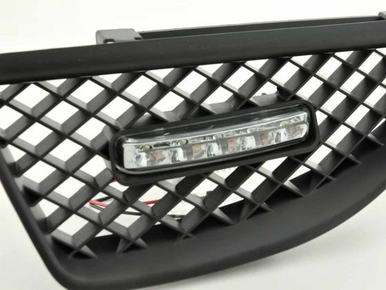 Sportgrill mit Positionslicht Frontgrill Renault Megane 99-02 schwarz – Bild 5