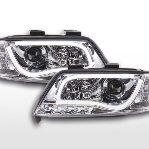 Scheinwerfer Set Daylight LED TFL-Optik Audi A6 Typ 4B 97-01 chrom