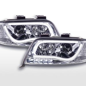 Scheinwerfer Set Daylight LED Tagfahrlicht Audi A6 Typ 4B 01-04 chrom