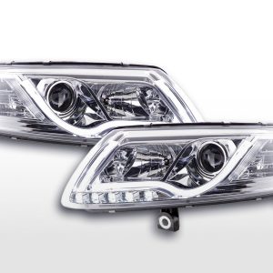 Scheinwerfer Set Daylight LED Tagfahrlicht Audi A6 Typ 4F 04-08 chrom