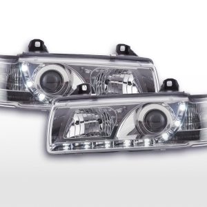 Scheinwerfer Set Daylight LED Tagfahrlicht BMW 3er E36 Limousine  92-98 chrom