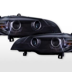 LED Scheinwerfer Set mit LED Tagfahrlicht und AFS-Chip BMW X5 E70 Bj. 08-13 schwarz für Rechtslenker