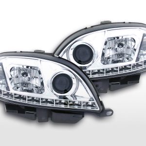 Scheinwerfer Set Daylight LED TFL-Optik Citroen Saxo 00-02 chrom