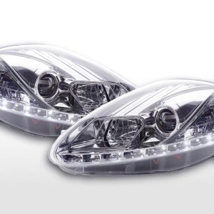 Scheinwerfer Set Daylight LED TFL-Optik Fiat Grande Punto Typ 199 08- chrom
