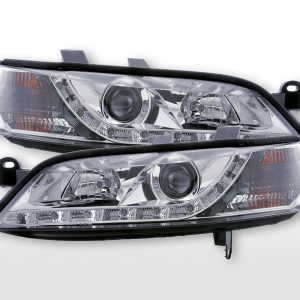 Scheinwerfer Set Daylight LED Tagfahrlicht Opel Vectra B 95-99 chrom