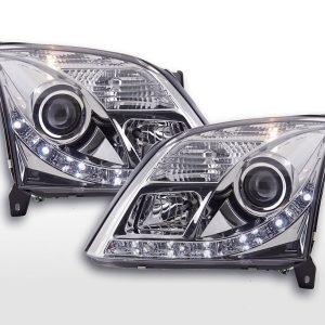 Scheinwerfer Set Daylight LED TFL-Optik Opel Vectra C 02-05 chrom