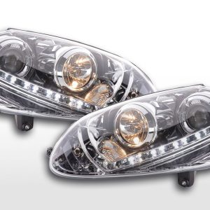 Scheinwerfer Set Daylight LED TFL-Optik VW Golf 5 Typ 1K 03-08 chrom