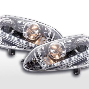 Scheinwerfer Set Daylight LED Tagfahrlicht VW Golf 5 Typ 1K 03-08 chrom