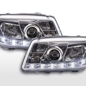 Scheinwerfer Set Daylight LED Tagfahrlicht VW Bora 98-05 chrom