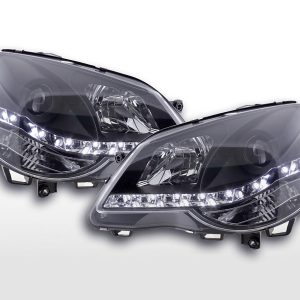 Scheinwerfer Set Daylight LED TFL-Optik VW Polo Typ 9N3 05-09 schwarz für Rechtslenker
